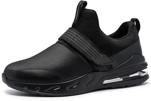 LARNMERN Zapatos Cocina Hombre Mujer Antideslizante Impermeable | Antideslizante Hostelería Sin Cordones Impermeable Chef Calzado de Trabajo Amortiguación sin Puntera
