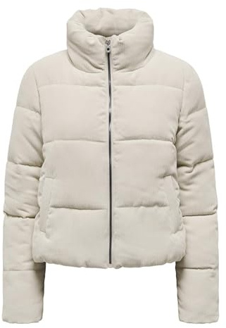 Only Doudoune pour Femme Onlnewollly Corduroy Puffer CC OTW, Gris, M