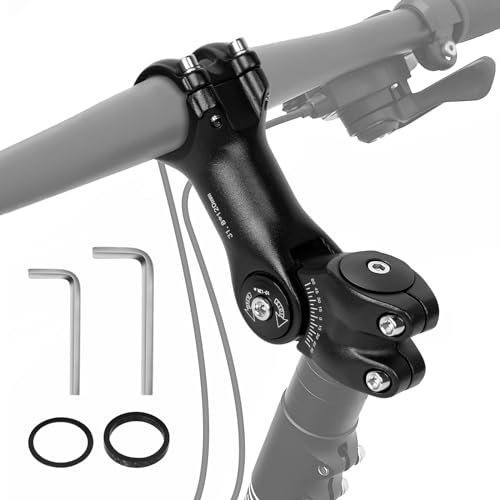 SUPRBIRD Fahrradlenker Vorbau 0~60 Degree,Fahrrad Vorbau 31.8mm*120mm,lenkervorbau verstellbar Sechseckiges Lochdesign,mit Fahrrad Ahead Vorbau Spacer,für Fahrrad BMX MTB Rennrad