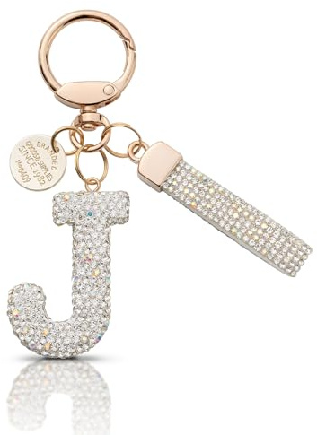 Schlüsselanhänger Buchstabe Glitzer Anhänger Schlüsselbund Keychain | Personalisierter Dekoration: Keychain für Schlüssel, Taschen und Rucksäcke als modisches Accessoire und Geschenk