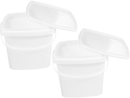 TOPBATHY 2pièces Seau Plastique Carré Avec Couvercle Lot De Récipient Léger Et Portable Pour Eau Et Aliments Seau De Rangement Robuste Et Ergonomique Pour Cuisine Et Usage Polyvalent