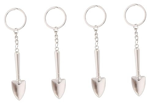 Holibanna 4pcs Mini Shovel Keychain Keyring Cute Keychain for Keys Key Chain Accessories for Backpack Decor for Purse Bag Hanging Decor