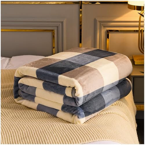 RUIPUOWNO Plüsch-Überwurfdecke fürs Bett, Gemütliche, warme Überwürfe fürs Bett, Geschenk für Frauen, weich, flauschig, Decken für Familiensofa, Sessel, Bett, Wohnzimmer,B Type,59 x 79