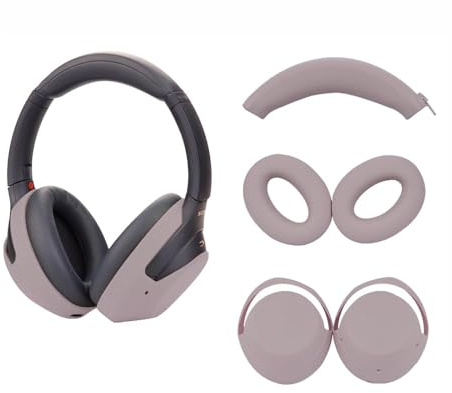 Aiivioll Protective Headphones Sweat Covers for Sony WH-1000XM4 WH-1000XM3 Headphones,Sweatproof & Easily Washable | EarPad Cover/Ear Cover/Headband Cover/Headband Cushion Protector (Rose Gray)