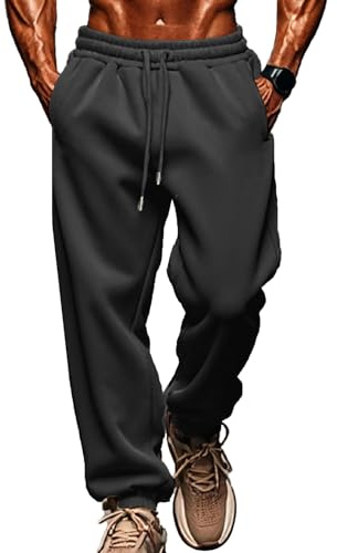 Pantalon de jogging pour homme avec plis et taille extensible, coupe classique, pour sports de plein air, marche, randonnée, Noir , L