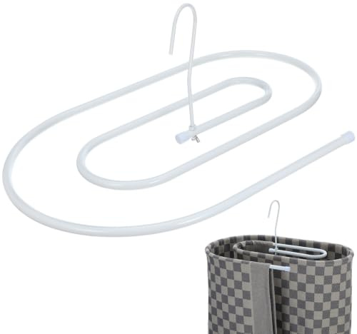 WEKAMOS Stendibiancheria a Spirale per Asciugare Lenzuola in Ferro Bianco, Portabiancheria Salvaspazio e Resistente per Quilt e Coprimaterasso, per Armadio e Stendibiancheria Indoor