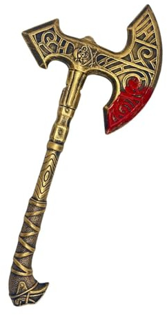 predolo Hacha de Juguete de Halloween, Hacha Falsa, Accesorios de Broma de Halloween, sangrienta aterradora para Disfraz, Oro