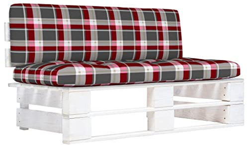 YuuSsea Gartensofa Palettenmöbel, Kiefernholz imprägniert, Weiß, Robustes Outdoor-Mittelteil, Lounge-Set erweiterbar