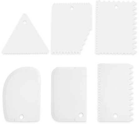 Grattoir À Colle 6 Pièces, Ensemble De Spatules En Plastique, Outil De Grattoir À Dents, Grattoir À Colle Réutilisable Pour Plancher En Bois.