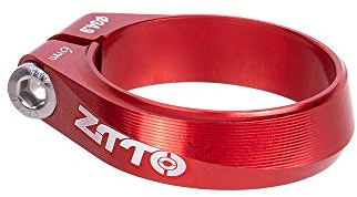 Sattelklemme Sattelstütze-Klemme 34.9mm Hochfester Sitzpostrohrklammer-Gewindeschlossklemme 31. 8mm Schwarz Rot For Mtb Rennradfahrrad(Red 34.9mm CNC)