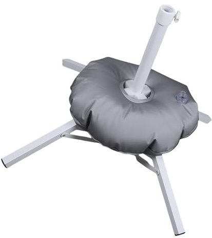 ZEPFJHE Base d'abri solaire portable robuste avec ouverture de 3,2 cm, cadre renforcé pour jardin, barbecue, équipement de camping, plage, ancrage au sable, base de parasol de plage