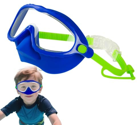 Barn simglasögon med nässkydd Anti-immiga klarsynta glasögon | Justerbara okrossbara linser för ungdomsgoggles För Åldrarna 4 Till 15 Barn Snorkling Sommarläger Sjö Flod Och Hav
