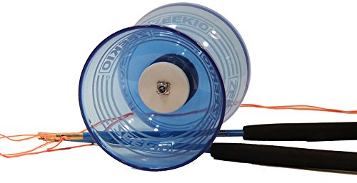 Zeekio Crystal Series Master Spin Diabolo Set – trippellager, glasfiberpinnar och sträng (blå)