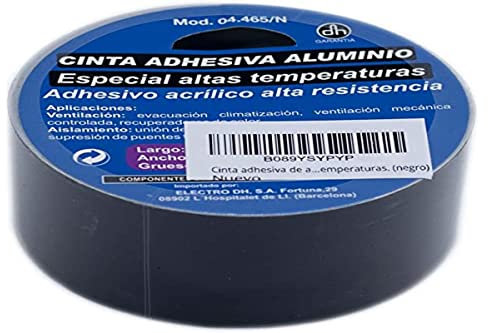 PRENDELUZ Cinta adhesiva de aluminio 50 x 10 mts, alta resistencia, impermeable, ideal para sellar, reparar y aislar superficies