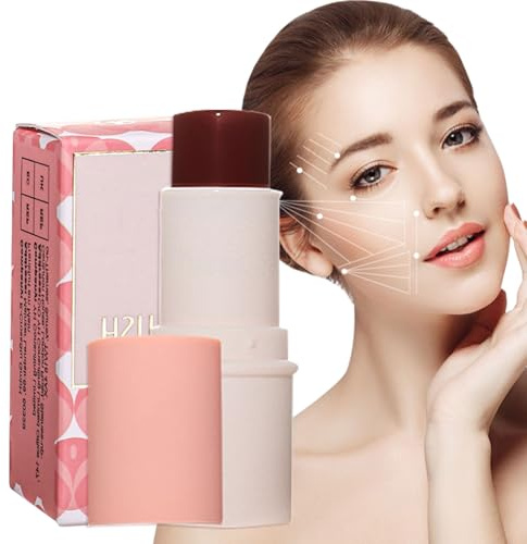 A/R Multi-bâton - Surligneur Blush Cream Stick,Cream Blush Multi Highlighter Stick pour Les Yeux, Les lèvres, Les Joues, Le Corps, Toute la journée