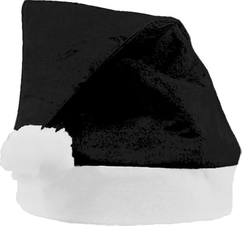 Weihnachtsmütze - Schwarz - Filz - Einheitsgröße - 25 Stück, blacks, Einheitsgr��e