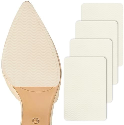Aster 4 Pcs Shoe Sole Protectors, Shoe Grips on Bottom of Shoes, Anti Grip for Shoes, Self Adhesive Sole Protector for Shoes Women, Shoe Grips Anti Slip Shoe Gummies for Sneakers Heels (Transparent)