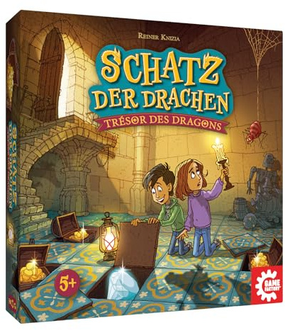 Game Factory 646092 Schatz der Drachen, spannendes Memospiel für Kinder | ab 5 Jahren, Kinderspiel, Familienspiel, Merkspiel