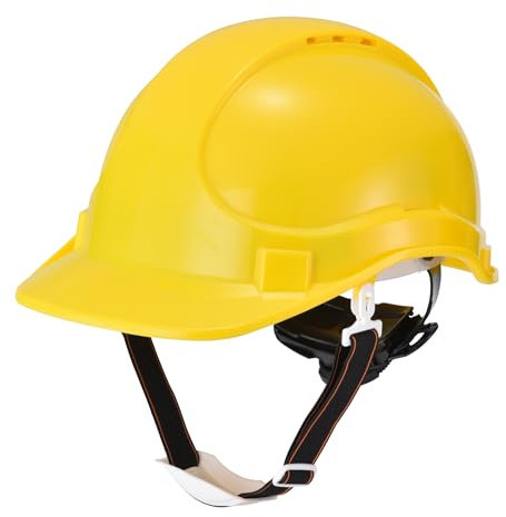 SAFEYEAR Anti-Schlag- und pannensicherer ABS EN397 Schutzhelme mit 8-Punkt Ratsche Aufhängung, mit atmungsaktivem Loch Design,Kappe Stil Hartmützen, für Heimwerker, BAU Einstellbarer Arbeitshelm