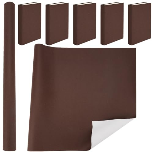 CRASPIRE Fundas de Tela para Libros de 110x42cm para Encuadernación de Libros Superficie de Tela Marrón Fundas de Papel para Libros Fundas Protectoras para Cuadernos Suministros Encuadernación