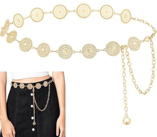 suction Gold Chain Belt, Chain Belt, Chain Belts for Women, Belly Jewelry Body Bra Sexy Chain Fashion Multilayer Dress Accessories Adjustable Waistbands Body Decorate for Women Skirt Pants