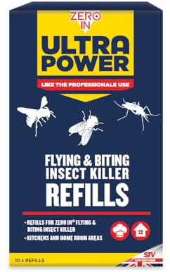 Zero In Ultra Power Flying & Biting Insect Killer Refills – 10 Pack for Continuous Insect Protection, Compatible with Zero In Devices, Yellow