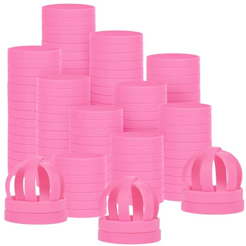 LVNRIDS 200 PCS Silicone Wristbands Rubber Bracelets for Adult Teen, 8 inch Pink Silicone Wrist Bands for Business School Activity Party Events Music Festival