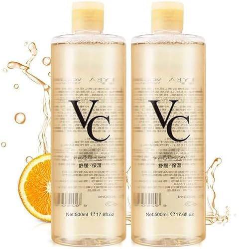 VC Toner Intensivo Illuminante Vitamina C, Tonico Idratante Viso Rinfrescante Ringiovanente Impacco Bagnato Lozione 500ml