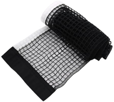 SGERUFZ 1 Pcs Filet de Remplacement pour Table de Ping Pong, Filet Tennis de Table en Fibre de Polyester, Filet Portable pour Intérieur & Extérieur, Filet Ping Pong Adaptable à Toute Table (Noir)