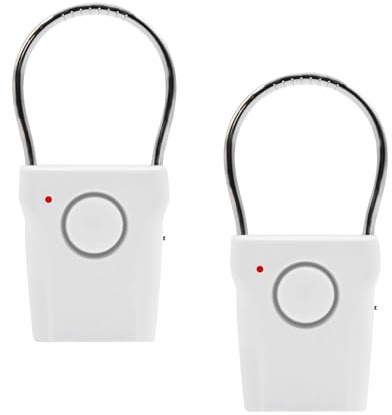 2 stycken dörrhandtag larm, dörrhandtagslarm 120 dB fönsterlarm, beröringssensor dörrlarm, anti-stöld dörrlarm, fönstersensor larmsystem för hem, kontor, hotell (2 st)