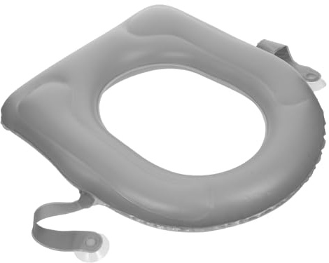 HOMSFOU Aufblasbare Toilettenerhöhung mit Saugnäpfen Leichtes PVC Sitzkissen für Ältere Menschen und Rollstuhlnutzer Wasserabweisend und Hygienisch für Drinnen und Draußen
