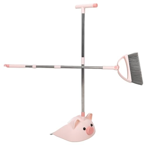 Hoement Ensemble Pelle et Balayette en Pp et Acier Inoxydable pour Garçon et Filles Léger Surface Lisse Outil de Nettoyage Intérieur pour Ménage Garçon Fille