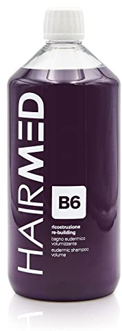 HAIRMED – B6 Champú voluminizador con queratina para cabello fino y sin volumen – Limpia, fortalece y da cuerpo al cabello – 1 L