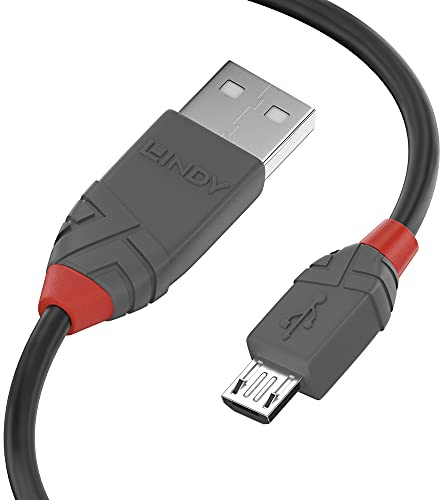 Lindy Cable USB 2.0 Tipo A A Micro-B, Linea Anthra