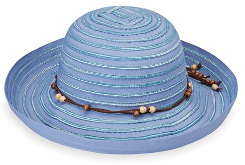 Wallaroo Women’s Breton Sun Hat (Hydrangea) – UPF 50+ UV Sun Protection, Packable, Adjustable Fit, Medium Size, Lightweight, Versatile Style for Travel, Beach, Hiking, and Everyday Sun Protection