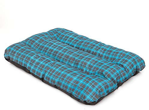 millybo ECO Prestige Hundematratze Hundebett Schlafplatz Hundematte Kissen R1(90 x 60 cm), BLAU/kariert