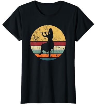 Querflöte Orchester Musik Flöten Konzert Retro Outfit T-Shirt