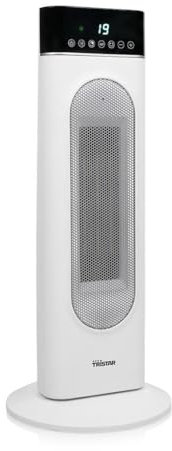 Tristar KA-5098 Calefactor de torre (cerámico), temporizador 24 h, Oscilación, con pantalla, mando, termostato ajustable, 3 posiciones (2 de calor y 1 de aire frío) y antivuelco, 2000 W