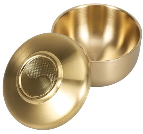 STOBAZA Vaisselle Couverte En Acier Inoxydable Petit Couvercle Glace Traditionnelle Couvercles Ronds Coréens Collation Incassable Restaurant Crème Cm Soupe Fournitures Réutilisable Ménage