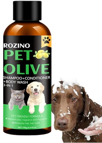 Qurygin Champú para Perros | Gel de Ducha nutritivo para Perros | Accesorios de Cuidado, eliminación de olores y Spray para Perros y Cachorros malolientes, 100 g