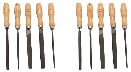 En Acier à Haute Teneur En avec la Manche En Bois à Râpe pour Bois, Métal, Plastique, 10 Pièces (En Acier)