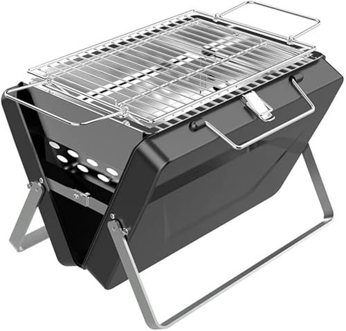 BBQ Grill Outdoor Gasgrill Holzkohle BBQ Grill Tragbar Zuhause Koffer BBQ Herd Faltbar S Outdoor Camping Picknick Küche Barbeque Kochen Werkzeug