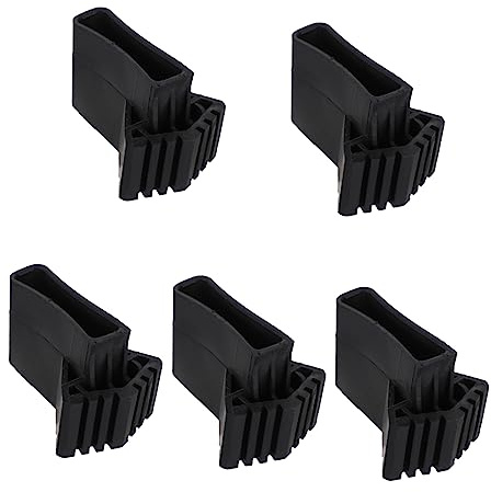 Angoily 5pcs Ladder Feet Covers Non-Skid Ladder Pads Protective Mats Thick Black Plastic Slip Foot Covers
