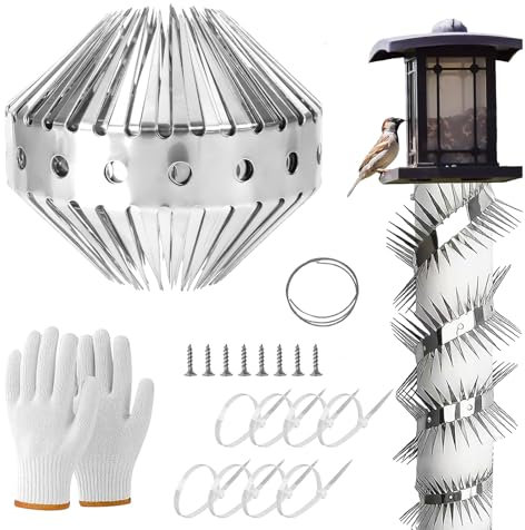 Tubo di Scarico Anti-martore, Cintura Anti martora, Tubo di Scarico Anti-martore in Acciaio Inox da 100 cm, Protezione Contro le Martore, Cintura Anti-gatto, Filo Spinato Anti-Martore per Casa, Albero