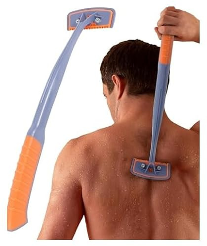 BroShaver 3.0 Tagliacapelli fai da te per schiena e corpo con 6 lame - Rasatura a secco o a umido per uomo | Rasoio con manico diviso e impugnatura ergonomica