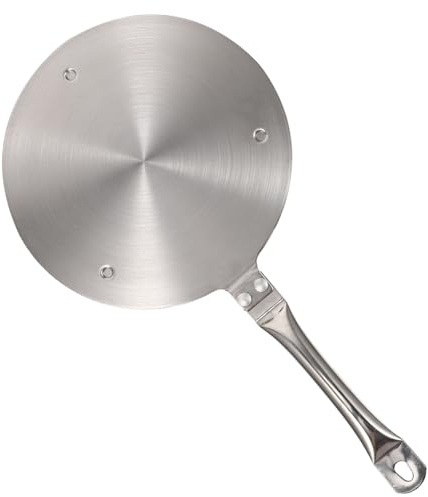VERDANVERSE Diffuseur de Chaleur Surface Lisse Résistante la Déformation en Acier Inoxydable avec Poignée pour Plaque à Induction Accessoire Essentiel Cuisine