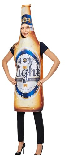 Adults Beer Costume, Wine Bottle Cosplay Outfits for Halloween Oktoberfest Carnival, Beer Stein Mug Onesie Funny Dress Up