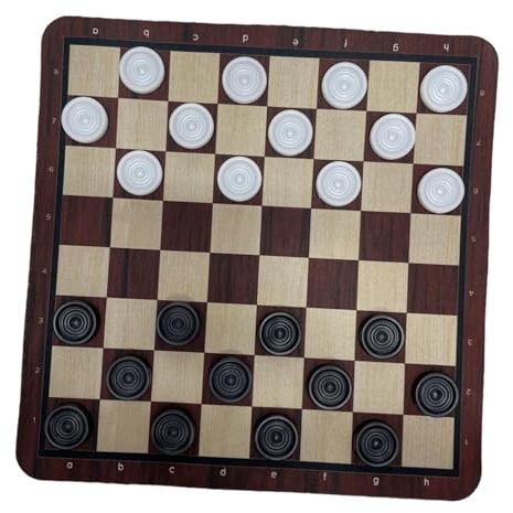 Fenteer Set di Scacchi per Adulti 24 cm x 24 cm Scacchiera Gioco Intrattenimento Gioco interattivo Regalo Pezzi da 22 mm di Diametro Set Dama