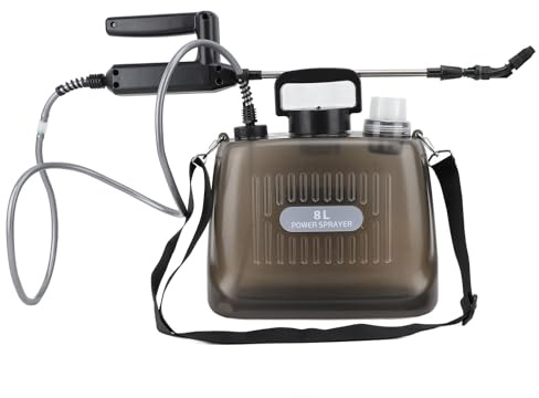 Alomejor Pulvérisateur Portable à Piles de 2,1 Gallons avec Contrôle Automatique et Utilisation Multifonction, Pulvérisateur électrique pour Stérilisation et Voiture (Grey)