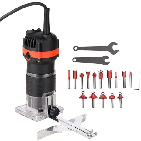 800W Multifunktionaler Elektrischer Holzschneider, Holzfräser, Laminatschneider, Professionelle Schlitz-, Trimm- Und Nutmaschine Leistungsstark